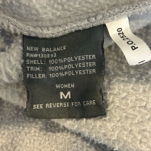 New Balance mint green and gray fleece zip front jacket size M - Picture 5 of 5